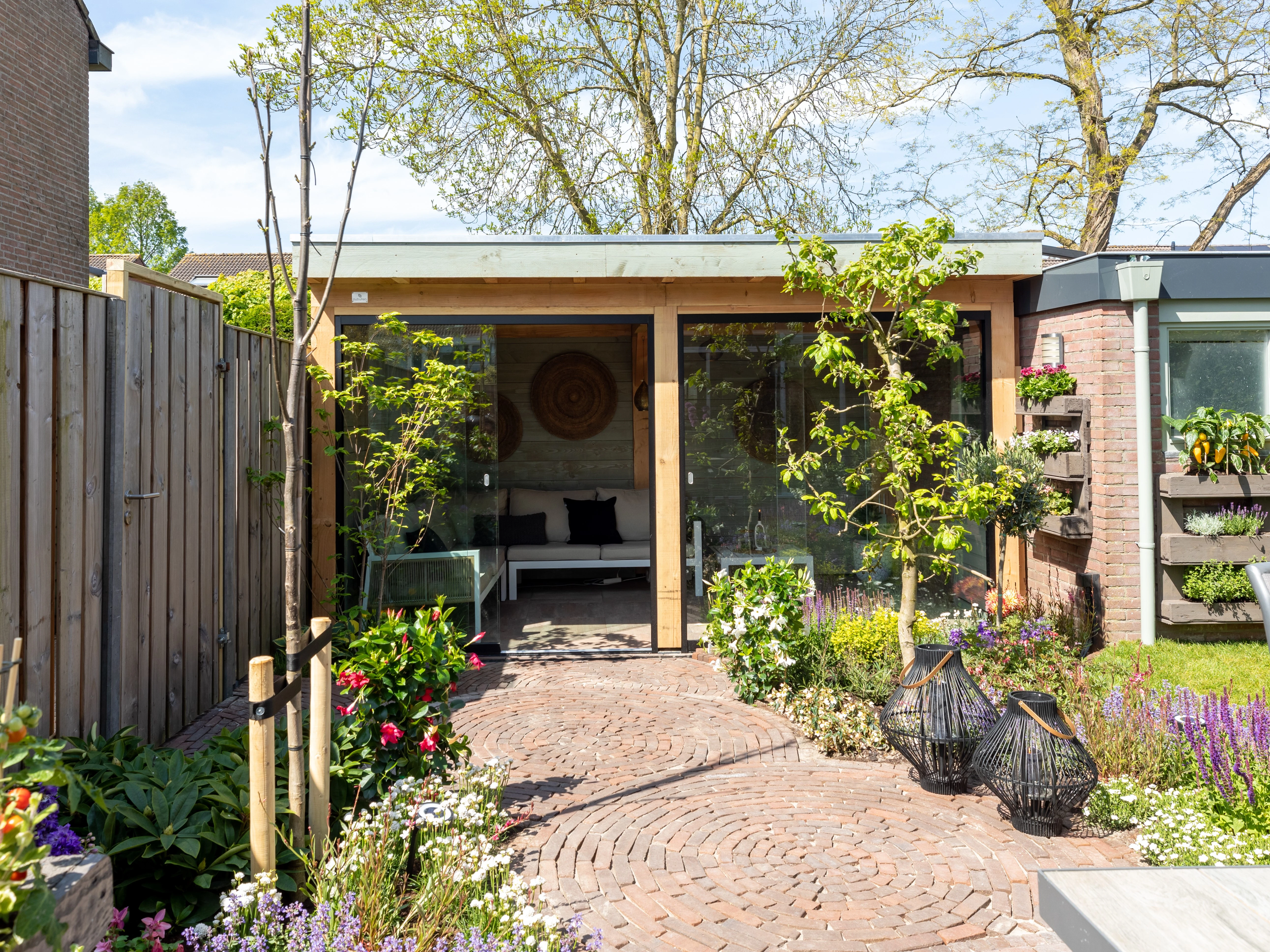 Douglas overkapping, 900 x 300, met achterwand en twee zijwanden, Westwood Holland - Afbeelding 6